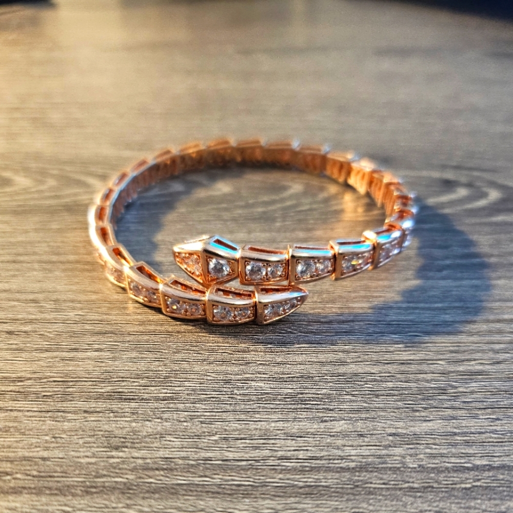Bulgari Inspired Serpent Bracelet Rose Gold Plated